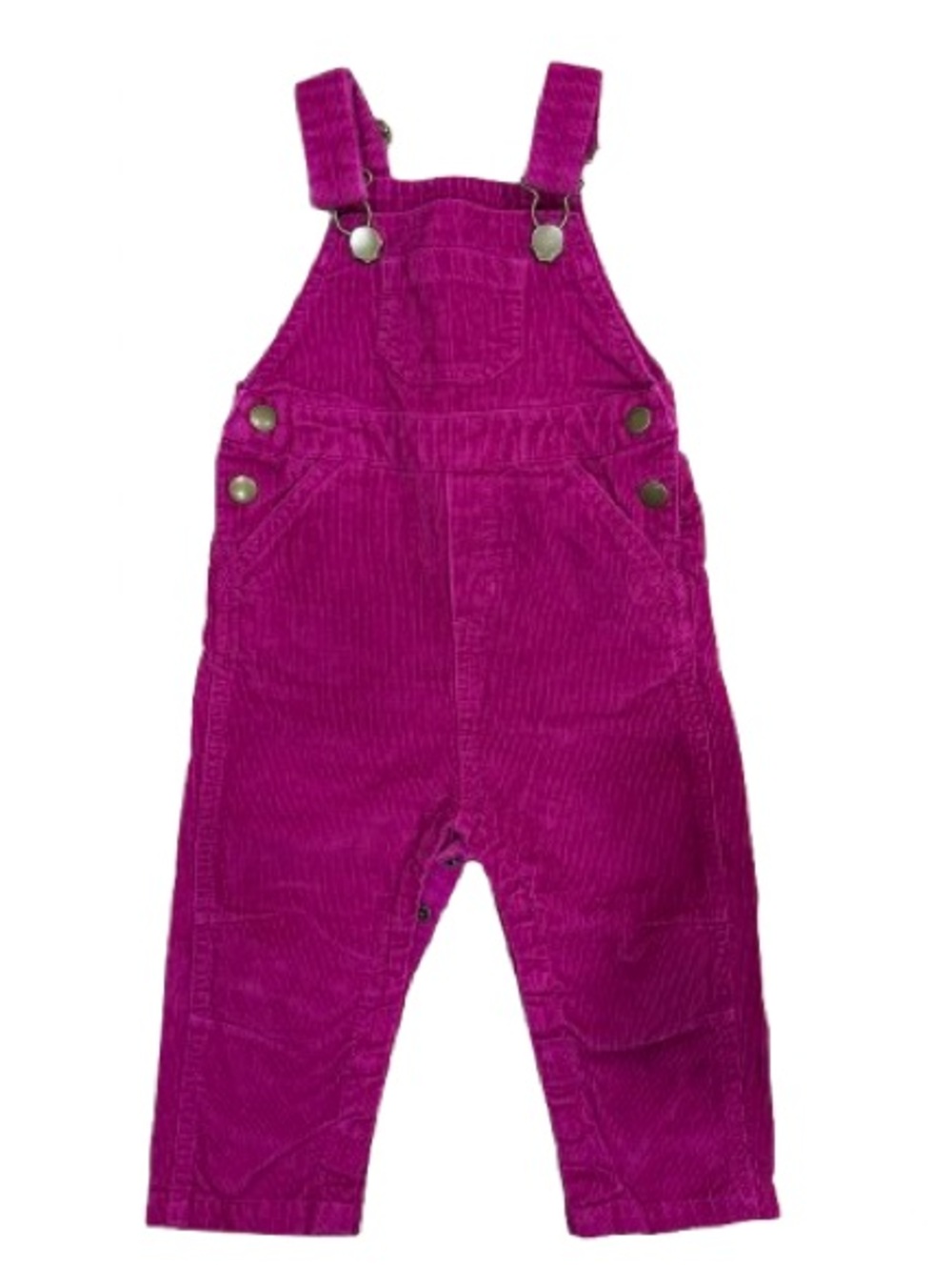 Hanna Anderson Magenta pink Fuchsia Corduroy Overalls 18-24 months baby girl